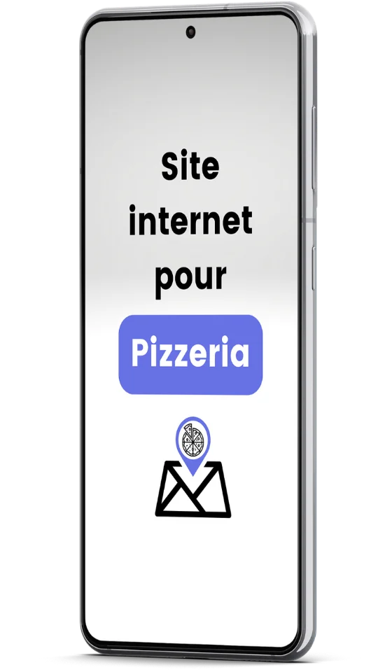 smartphone avec site internet pour pizzeria